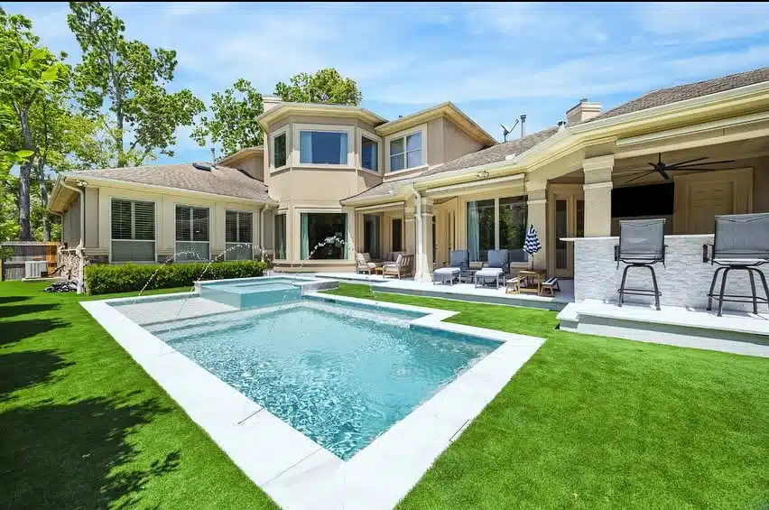 Crystal clear residential pool in Spring Texas