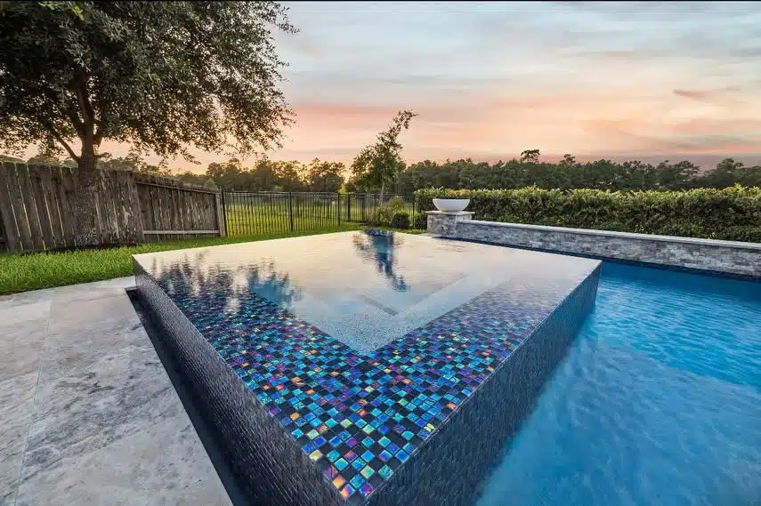 Backyard oasis swimming pool Houston TX home